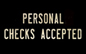personal checks